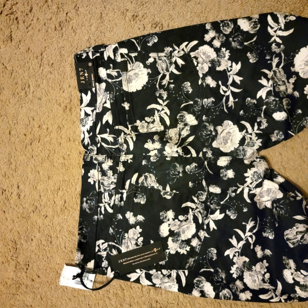 Floral skinny jeans